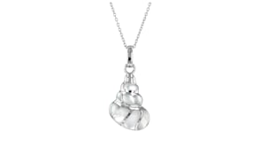Mother-of-Pearl Conch Shell Pendant Necklace in Sterling Silver
