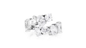 5.00 ct. t.w. Multi-Shaped CZ Bypass Ring in Sterling Silver