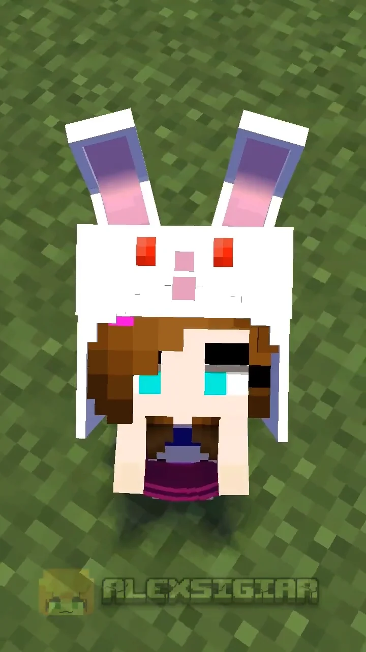 Steve Girl swim loli bunny my clothes outfit - minecraft animation