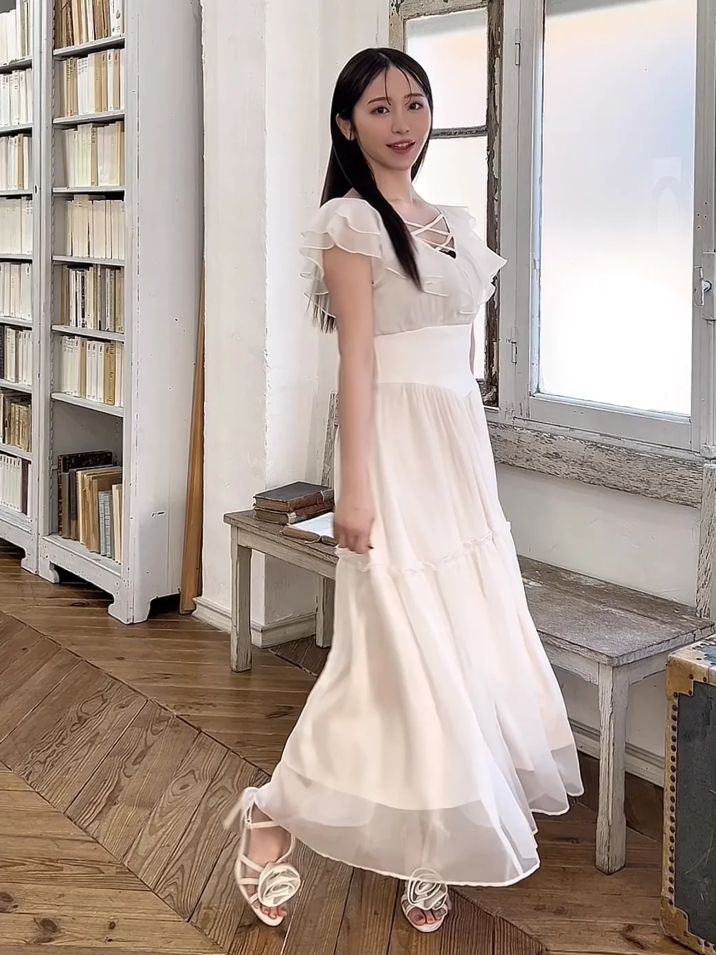 EATME ギャザー リブワンピース 新色追加】デコルテリブワンピース