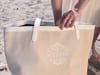 Strandveske med navn, Creme - Pristine