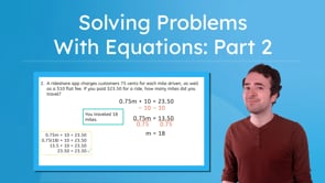 Solving Problems With Equations: Part 2