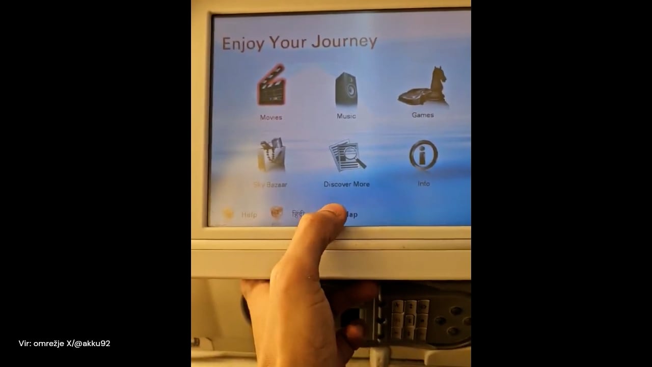 Srhljiv posnetek z letala Air India: 