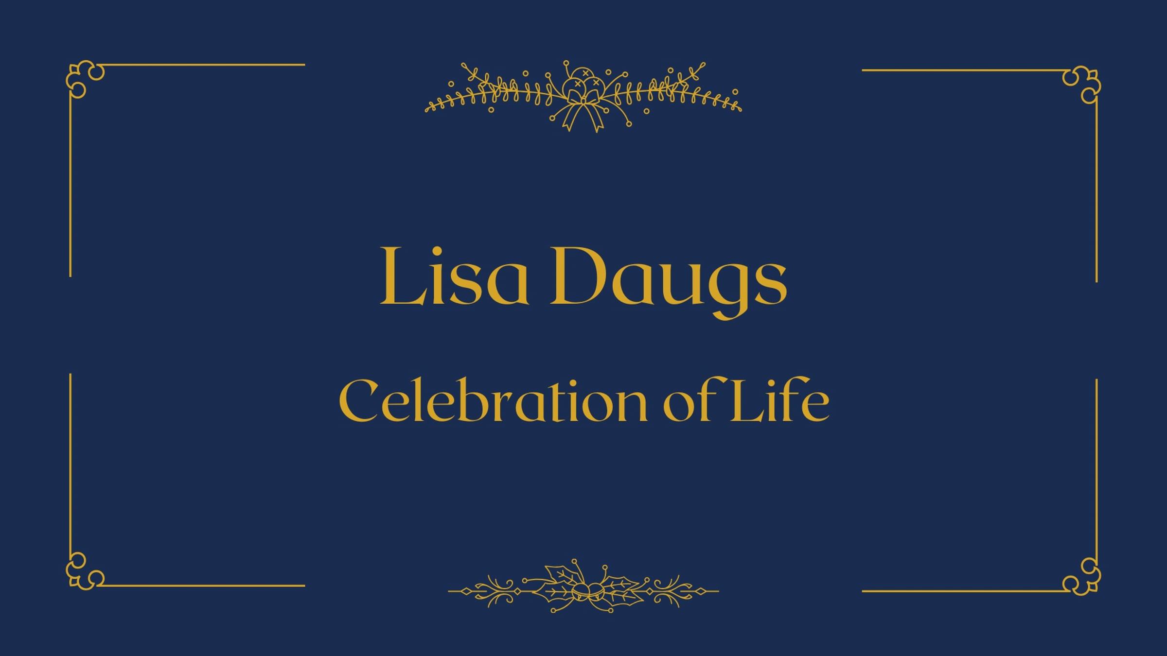 Lisa Daugs Celebration of Life | Videos & Movies on Vimeo