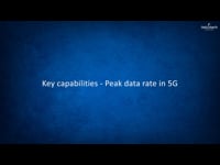 Key capabilities - Peak data rate in 5G