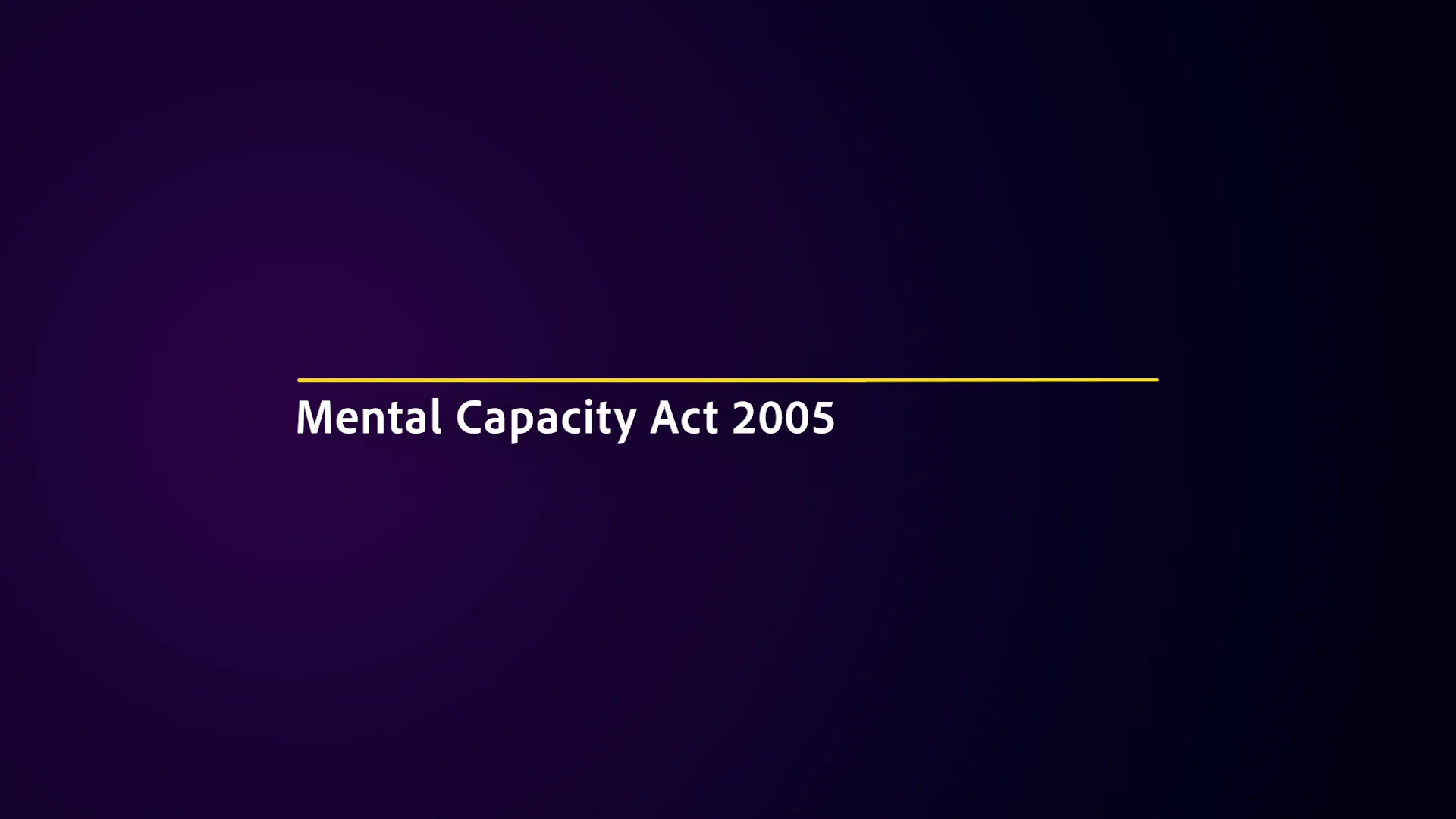 Mental Capacity Act 2005