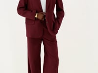 Dark red basic wide leg trousers | My Jewellery