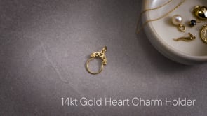 Italian 14kt Yellow Gold Scrolled Charm Holder Pendant