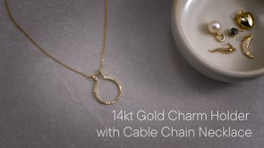 Italian 14kt Yellow Gold Charm-Compatible Cable-Chain Necklace