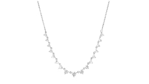 2.00 ct. t.w. Graduated CZ Necklace in Sterling Silver