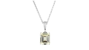 5.30 ct. t.w. Yellow and White CZ Pendant Necklace in Sterling Silver
