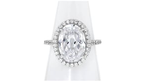 5.80 ct. t.w. CZ Ring in Sterling Silver