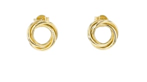 Italian 14kt Yellow Gold Interlocking Circle Earrings