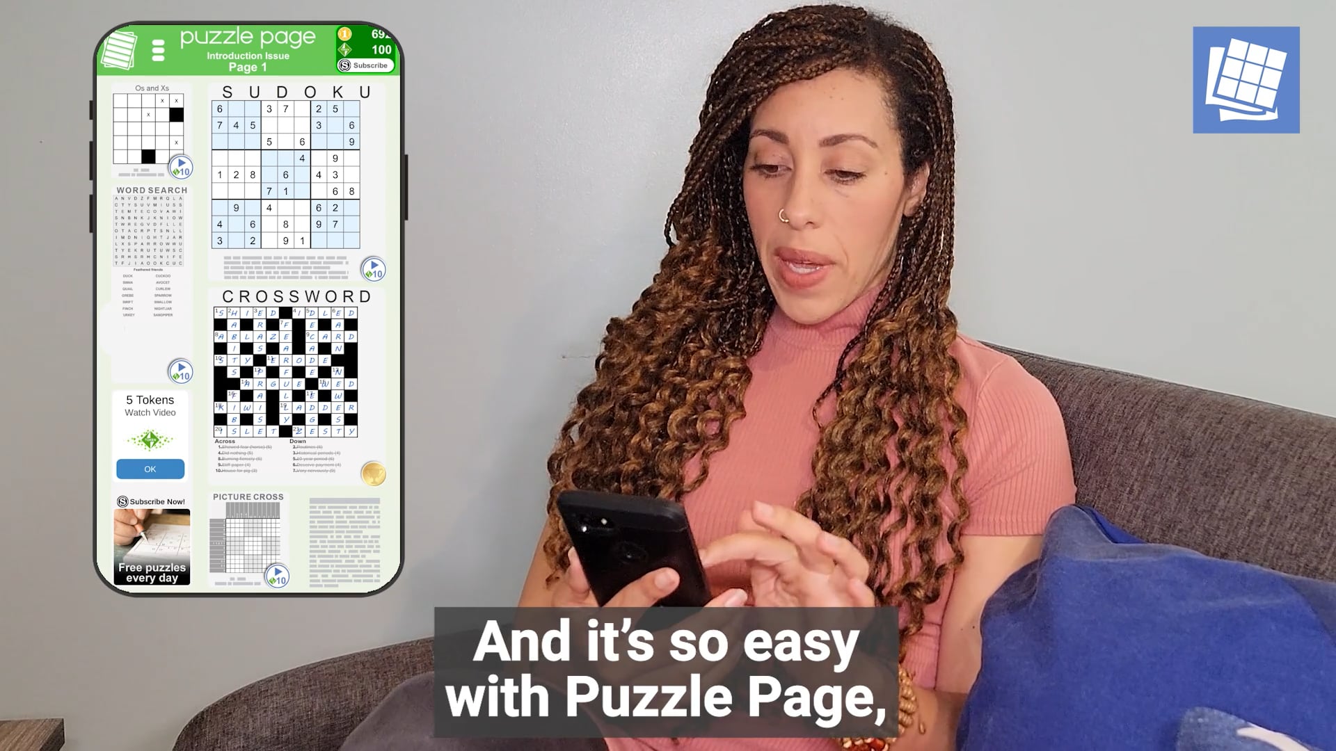 Short-form Ad: Puzzle Page  "Sudoku Female" by Puzzling.com - Standard UGC