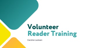 Volunteer Reader Training Recording