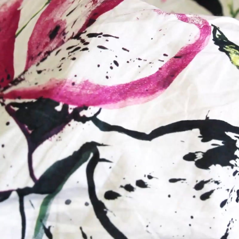 Vidéo: Voile de coton - Esquisse florale