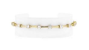 2.00 ct. t.w. Lab-Grown Diamond Station Bracelet in 18kt Gold Over Sterling