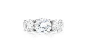 4.00 ct. t.w. Lab-Grown Diamond Three-Stone Ring in 14kt White Gold