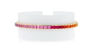 10.00 ct. t.w. Multicolored Sapphire Tennis Bracelet in 14kt Yellow Gold