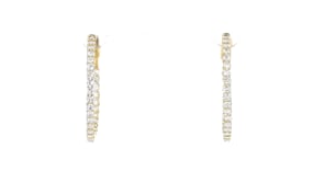 2.00 ct. t.w. Lab-Grown Diamond Inside-Outside Hoop Earrings in 14kt Yellow Gold