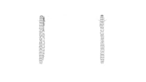 2.00 ct. t.w. Lab-Grown Diamond Inside-Outside Hoop Earrings in 14kt White Gold
