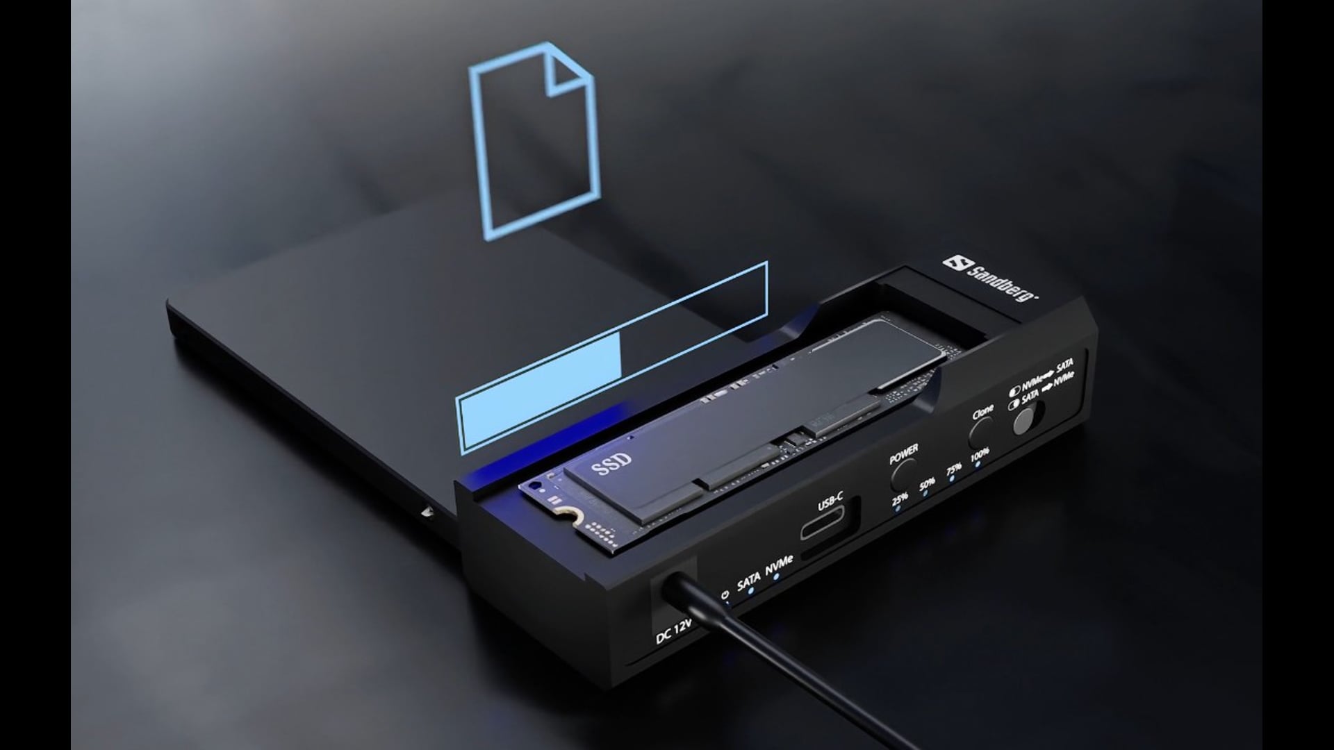 USB 3.2 Cloner and Dock for M2 + NVMe + SATA