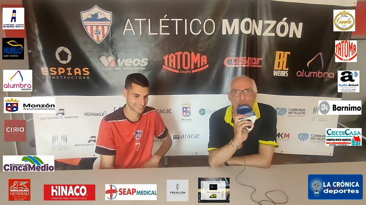 JAVI CLAVER, JUGADOR DEL AT.MONZÓN ALUMBRA ,QUE TIENE POR DELANTE UN DECISIVO PARTIDO ANTE EL PORRERES MALLORQUN QUE COMO LOS  MONTISONENSES BUSCAN EL ASCENSO A 2ª RFEF