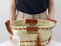 KECH LeS ESSENTIELS SLOBE別注 RAFFIA TASSEL BAG KBG-2508