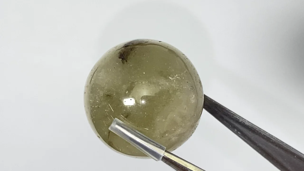 リビアングラス　約20ミリ　スフィア 動画】【1点もの】リビアングラス スフィア・ラウンド20.5mm 1個