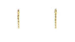 10kt Yellow Gold Rope-Chain Hoop Earrings