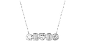 1.80 ct. t.w. Multi-Shaped CZ Necklace in Sterling Silver