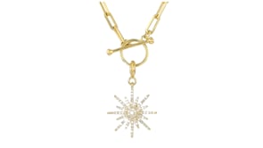 .25 ct. t.w. Diamond North Star Charm in 18kt Gold Over Sterling