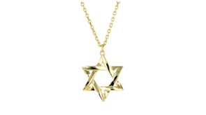 18kt Gold Over Sterling Silver Star of David Necklace