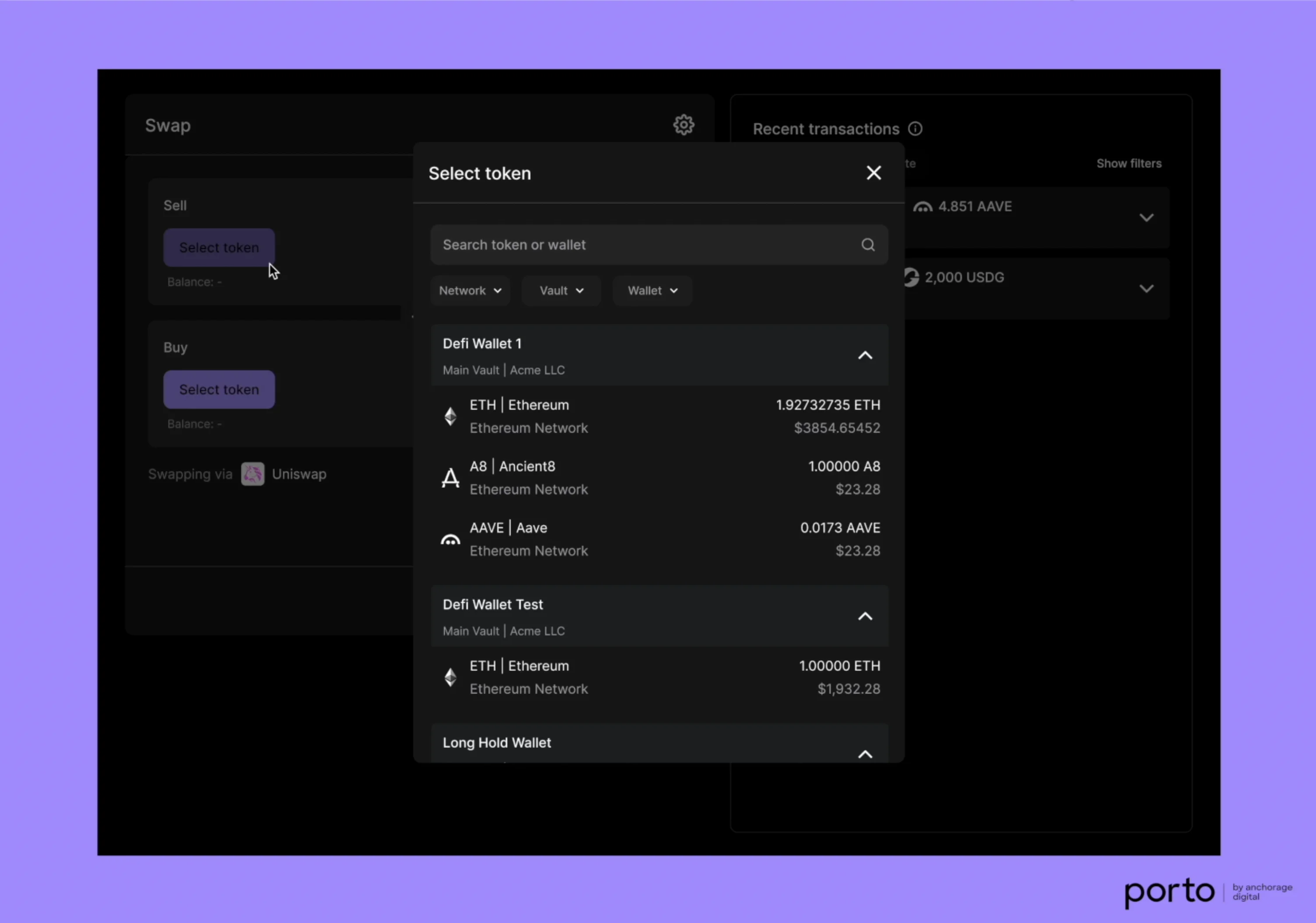 Porto by Anchorage Digital: Uniswap Labs Trading API Integration