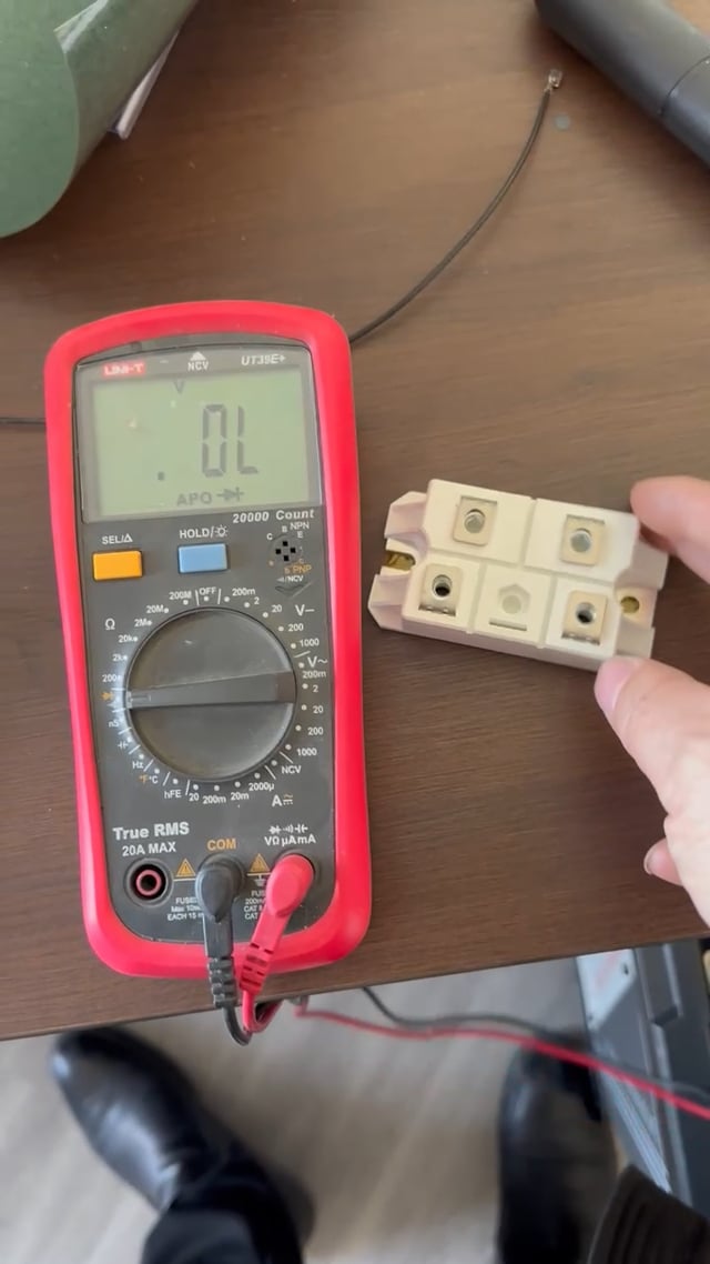 Check If Bridge Rectifier Fast Diode Module Working by Diode Voltage Drop Use Multimeter