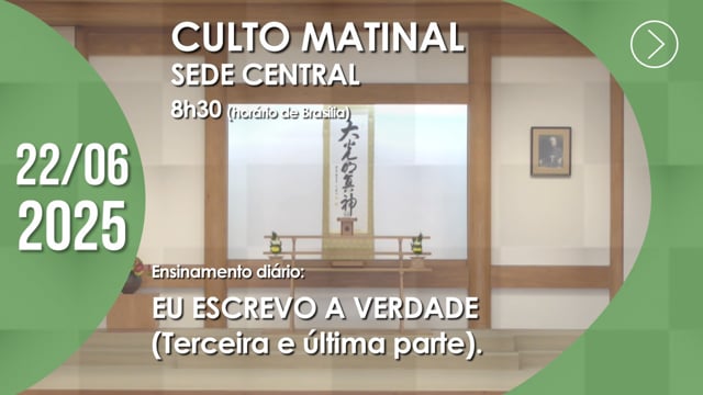 Capa do vídeo do “Culto Matinal | Sede Central - 22/06/2025”.