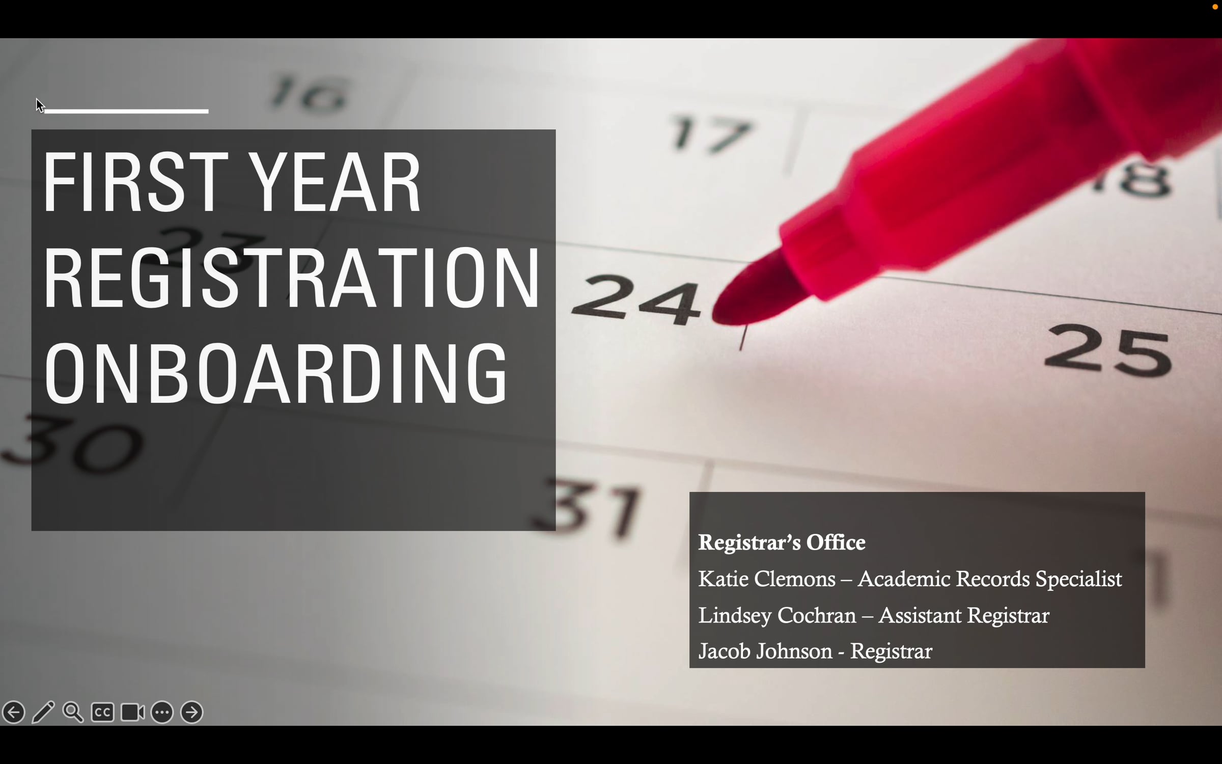 Centre College First-Year Registration and Advising Introduction ...