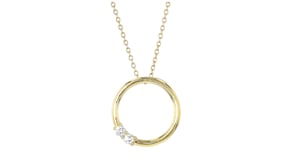 .20 ct. t.w. Lab-Grown Diamond Circle Pendant Necklace in 18kt Gold Over Sterling