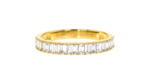 .50 ct. t.w. Baguette Lab-Grown Diamond Eternity Band in 18kt Gold Over Sterling