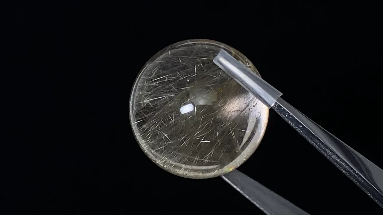 【しげぞう】天然石タイチンルチルクォーツのスフィア　NO.091501 天然石タイチンルチルクォーツのスフィア ご購入前に在庫確認