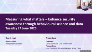 SASIG Webinar - Measuring what matters – Enhance security awareness through behavioural science and data 2025-06-24 10:00:21
