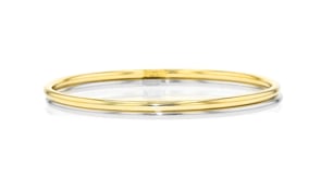 Italian Sterling Silver and 22kt Gold Over Sterling Jewelry Set: Two Polished Bangle Bracelets