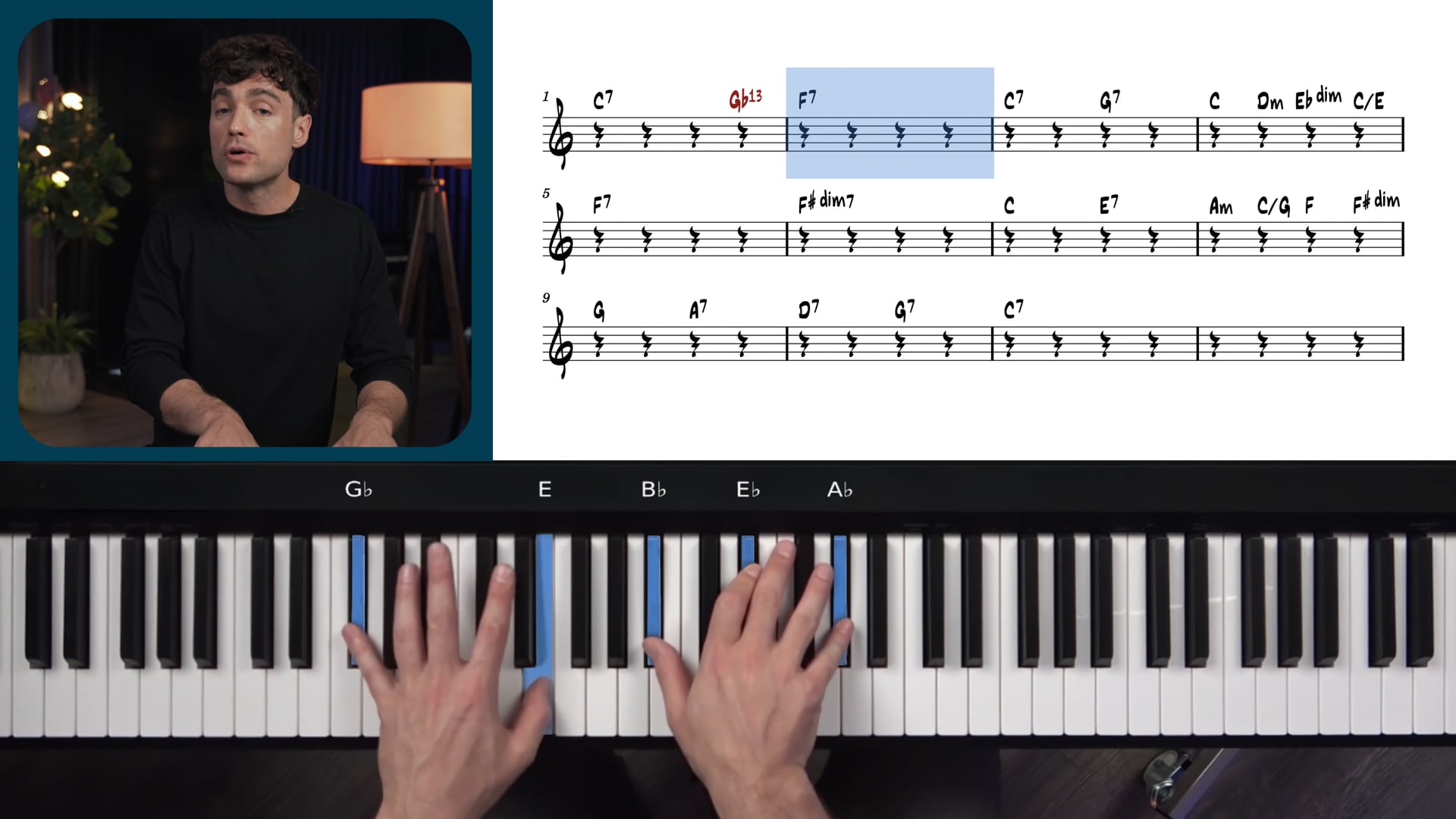 How To Stretch 10th Intervals In Left Hand - Blues Piano Lesson