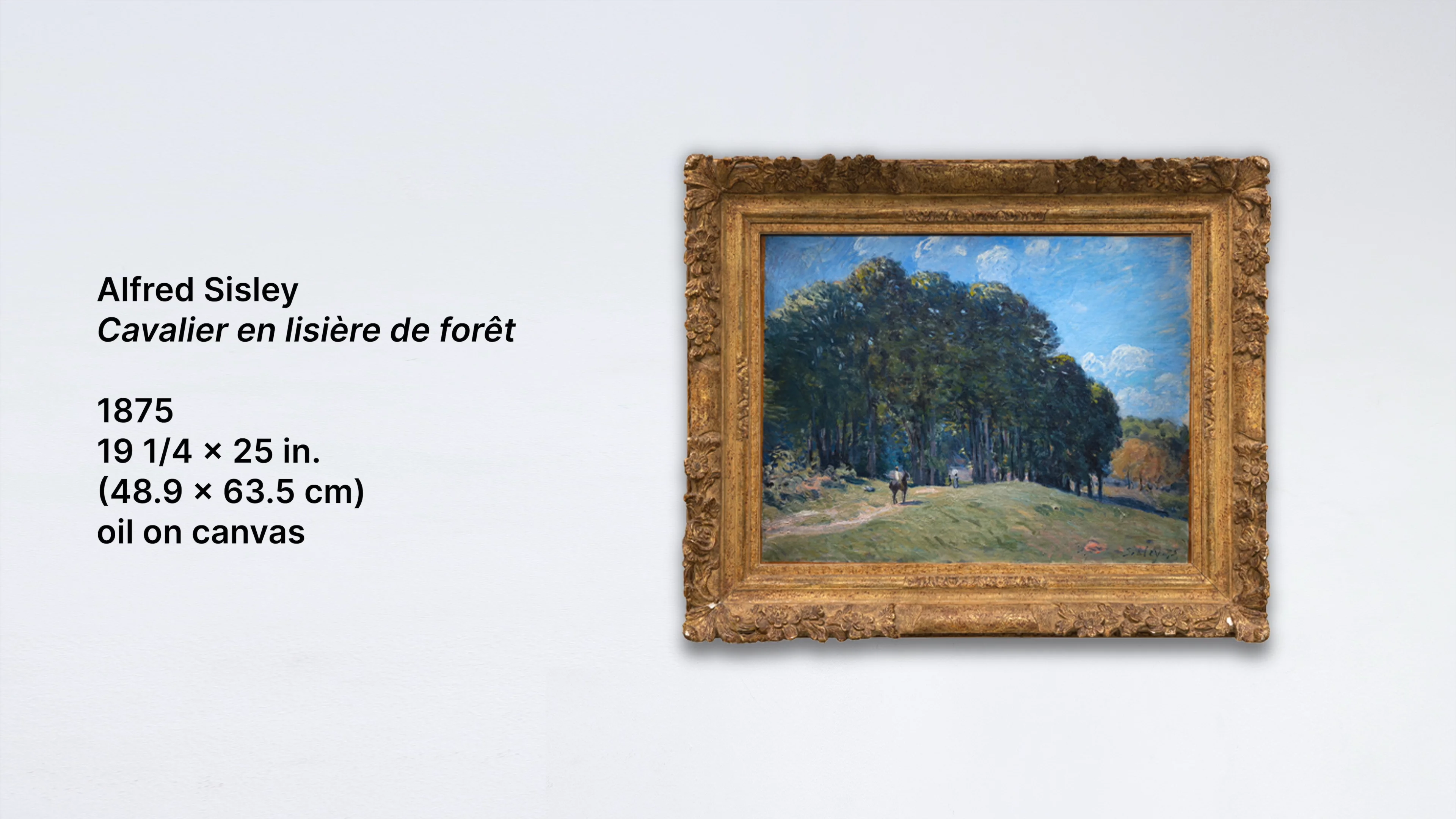 Cavalier en lisière de forêt by Alfred Sisley | Heather James