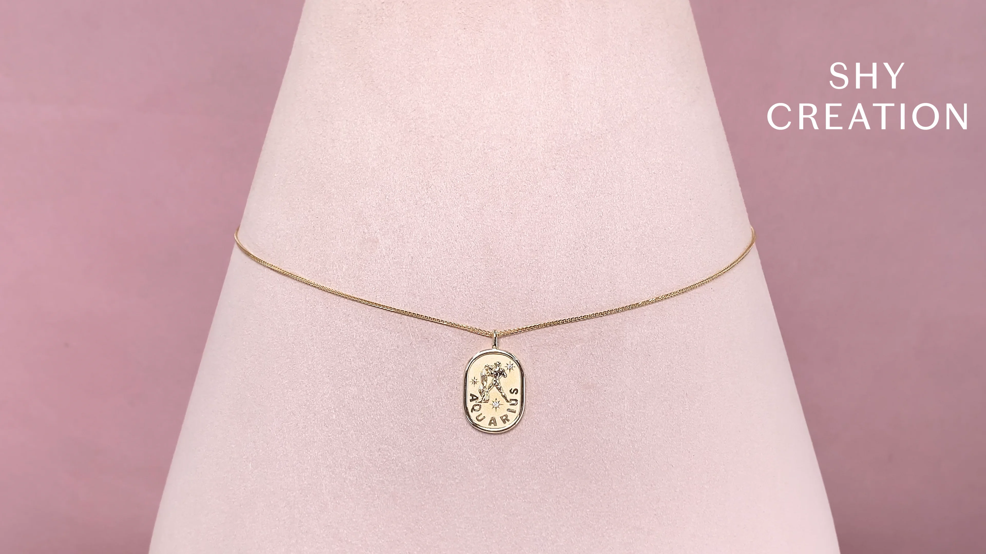 0.02CT DIAMOND ZODIAC AQUARIUS WATER BEARER STAR MATTE CHOPIN