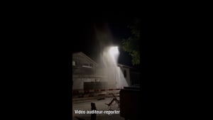 Fuite d'une conduite d'eau à Courroux