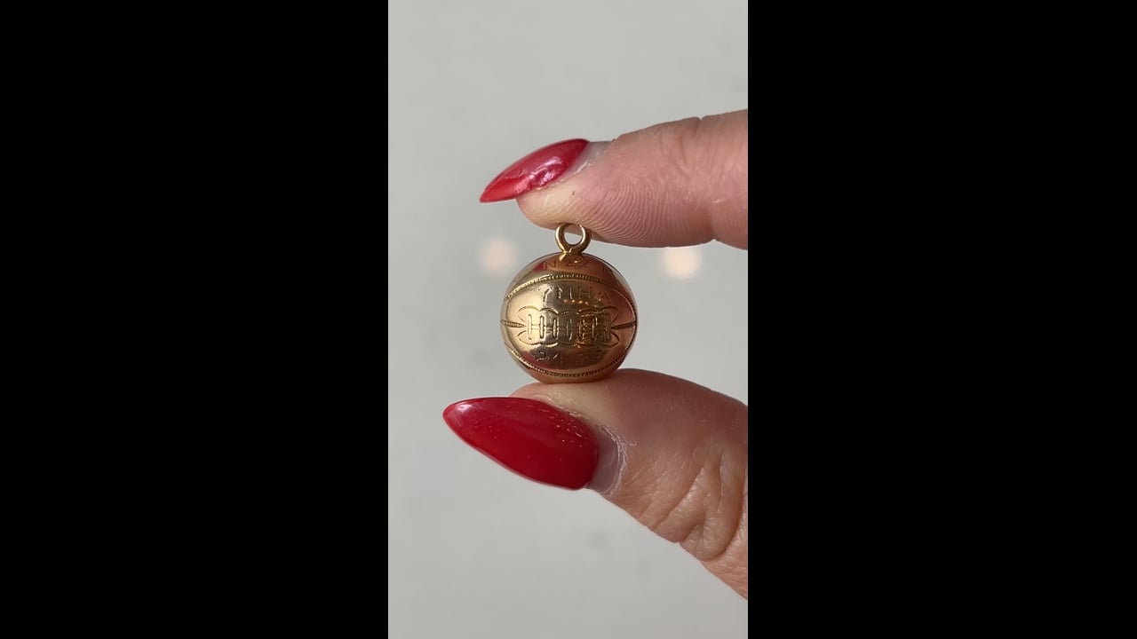 Vintage Art Deco Basketball Charm in 14k – Filigree Jewelers
