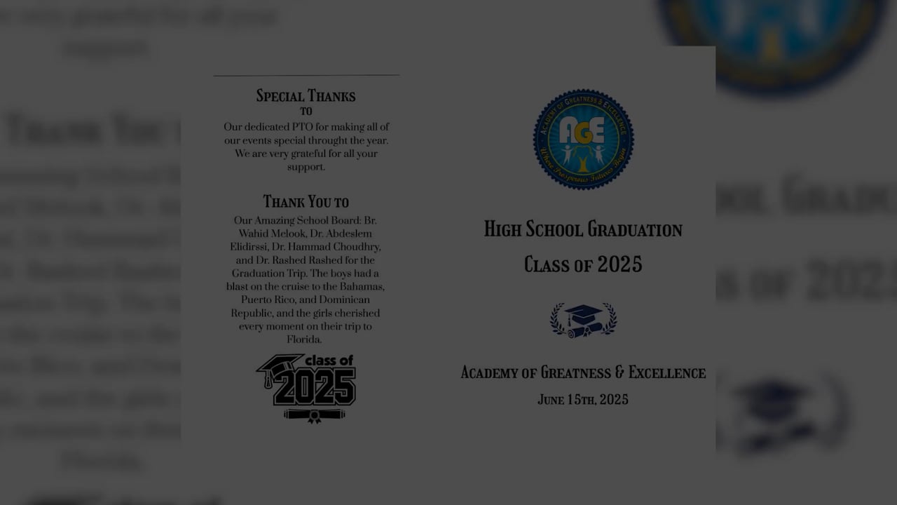 AGE - 12 Grade Graduation Ceremony Full