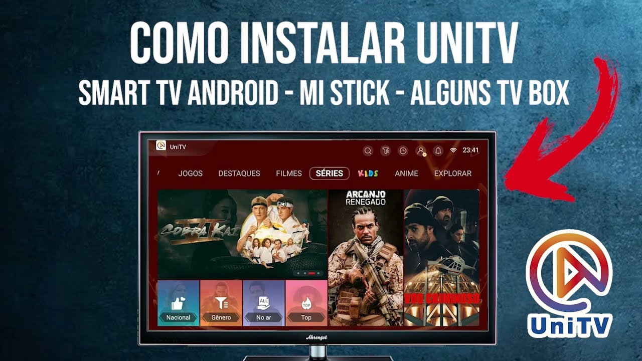 COMO BAIXAR A UNITV NA SMARTV ANDROID OU GOOGLE TV