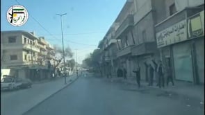 استقبال الأهالي لمقاتلي "غرفة عمليات فجر الحرية" في مدينة منبج في محافظة حلب